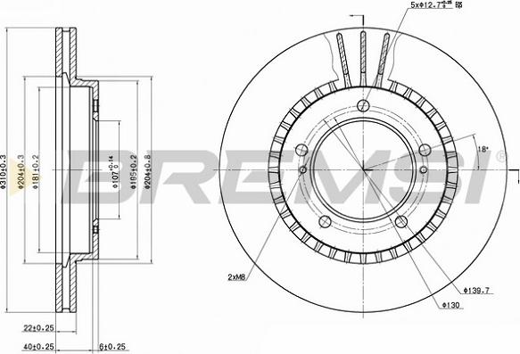 Bremsi CD6979V - Гальмівний диск autocars.com.ua