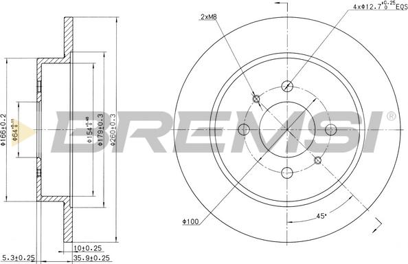 Bremsi CD6988S - Гальмівний диск autocars.com.ua