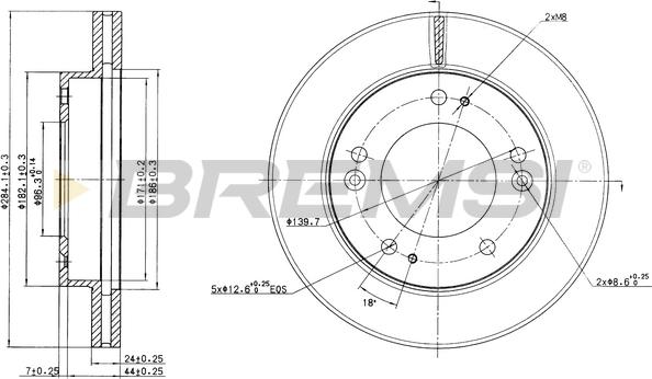 Bremsi CD6993V - Гальмівний диск autocars.com.ua