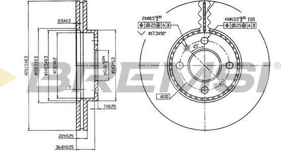 Bremsi CD7006V - Гальмівний диск autocars.com.ua