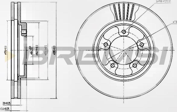 Bremsi CD7039V - Тормозной диск autodnr.net