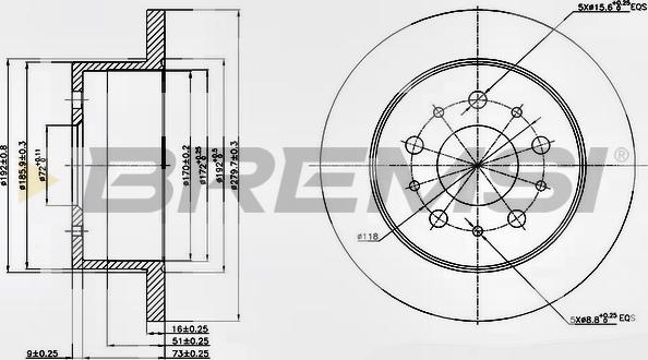 Bremsi CD7144S - Гальмівний диск autocars.com.ua