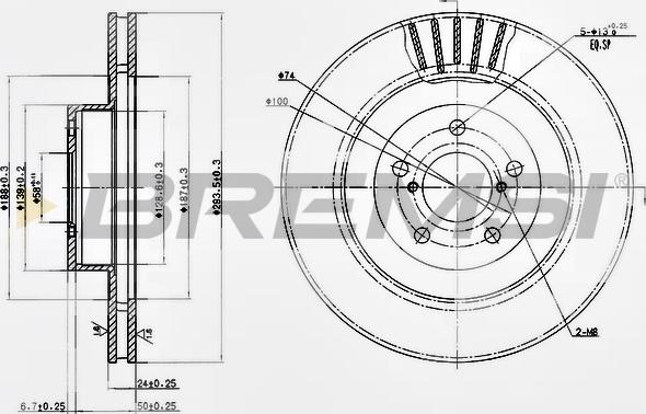 Bremsi CD7175V - Тормозной диск autodnr.net