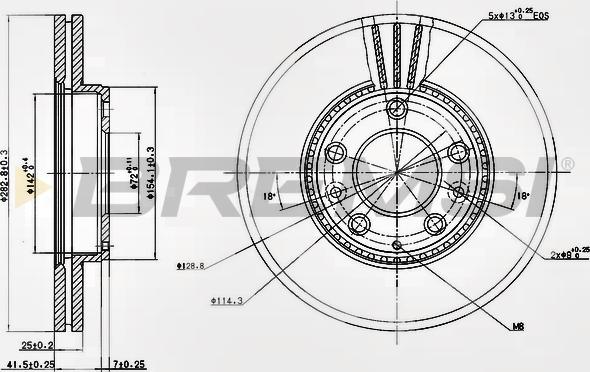 Bremsi CD7210V - Гальмівний диск autocars.com.ua