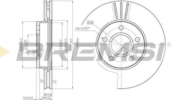 Bremsi CD7222V - Гальмівний диск autocars.com.ua