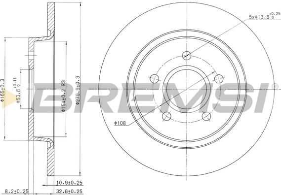 Bremsi CD7227S - Гальмівний диск autocars.com.ua