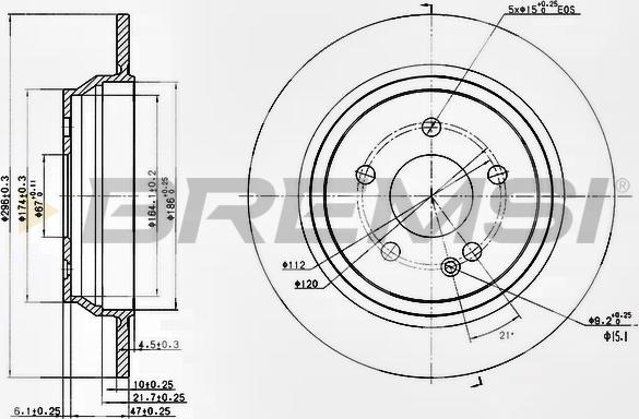 Bremsi CD7234S - Гальмівний диск autocars.com.ua