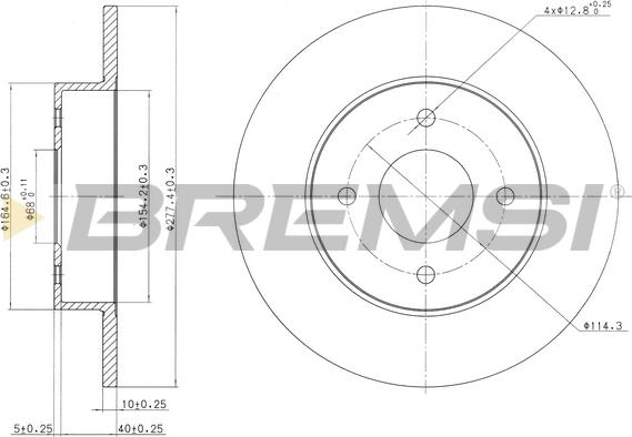 Bremsi CD7235S - Гальмівний диск autocars.com.ua