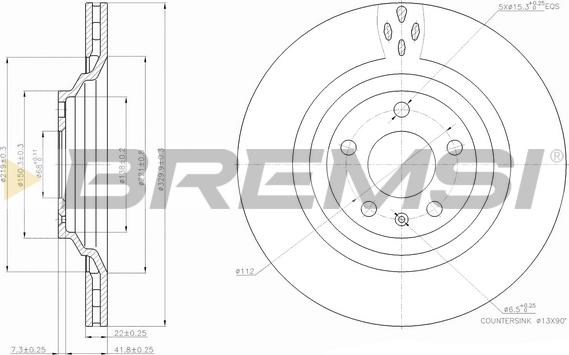 Bremsi CD7240V - Гальмівний диск autocars.com.ua