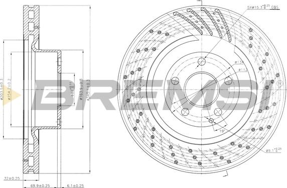 Bremsi CD7248V - Гальмівний диск autocars.com.ua