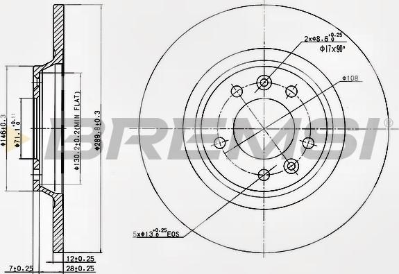 Bremsi CD7275S - Тормозной диск autodnr.net