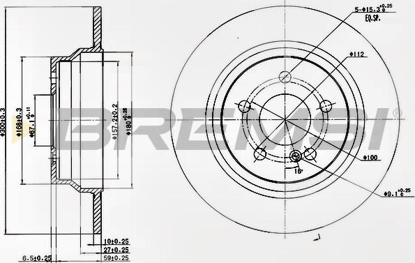 Bremsi CD7308S - Гальмівний диск autocars.com.ua