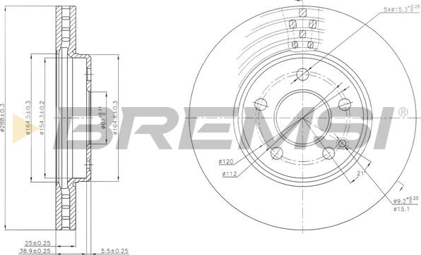 Bremsi CD7316V - Гальмівний диск autocars.com.ua