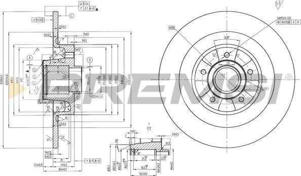 Bremsi CD7386S - Тормозной диск autodnr.net