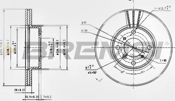 Bremsi CD7396V - Гальмівний диск autocars.com.ua