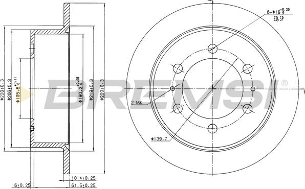 Bremsi CD7400S - Тормозной диск autodnr.net