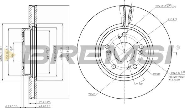 Bremsi CD7424V - Гальмівний диск autocars.com.ua