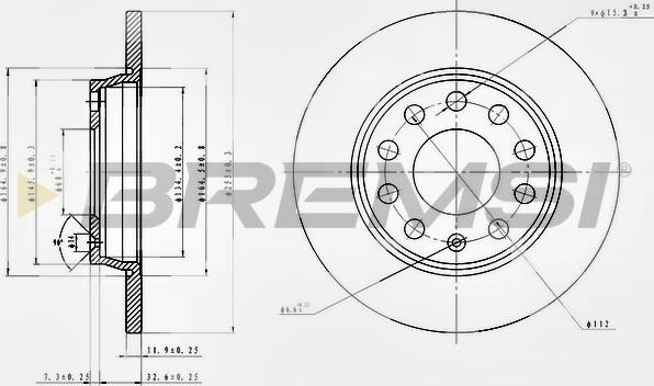 Bremsi CD7425S - Гальмівний диск autocars.com.ua