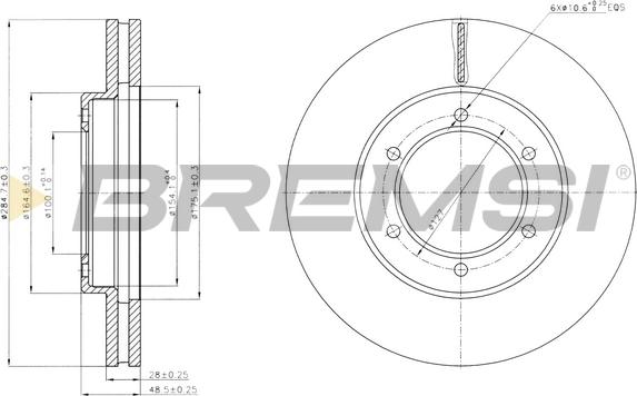 Bremsi CD7441V - Гальмівний диск autocars.com.ua