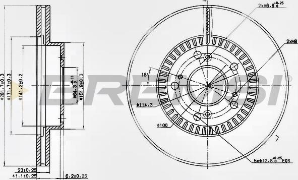 Bremsi CD7496V - Гальмівний диск autocars.com.ua