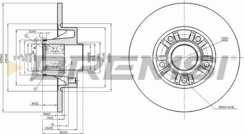 Bremsi CD7498S - Гальмівний диск autocars.com.ua