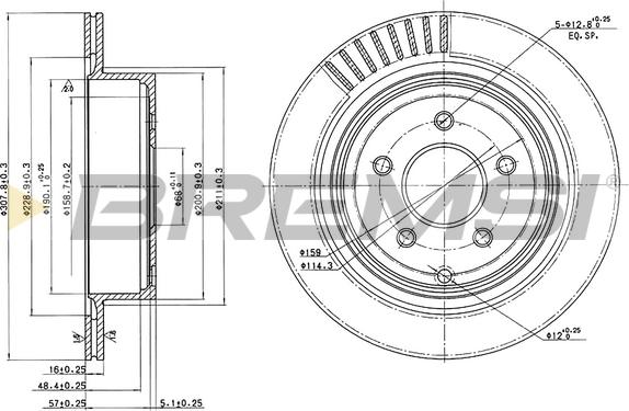 Bremsi CD7506S - Тормозной диск autodnr.net