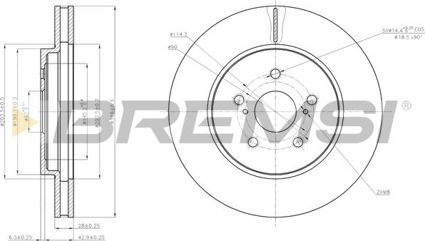 Bremsi CD7544V - Тормозной диск autodnr.net