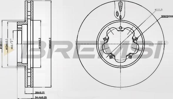 Bremsi CD7555V - Гальмівний диск autocars.com.ua