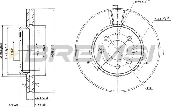 Bremsi CD7565V - Гальмівний диск autocars.com.ua