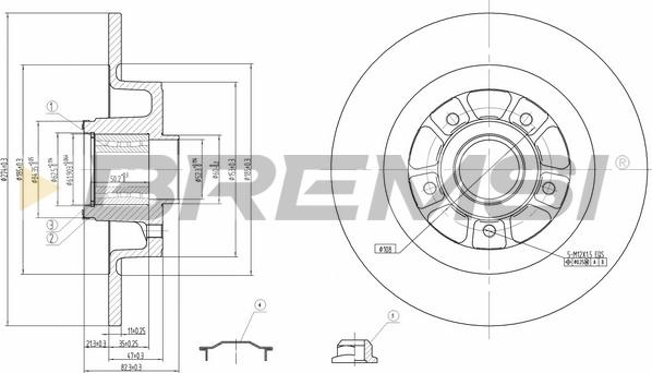 Bremsi CD7569S - Гальмівний диск autocars.com.ua