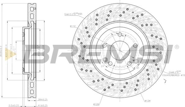 Bremsi CD7582V - Гальмівний диск autocars.com.ua