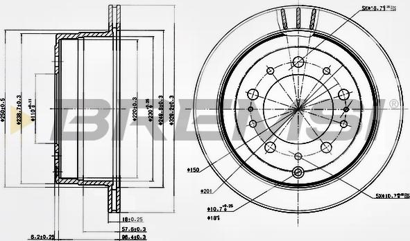 Bremsi CD7597V - Гальмівний диск autocars.com.ua