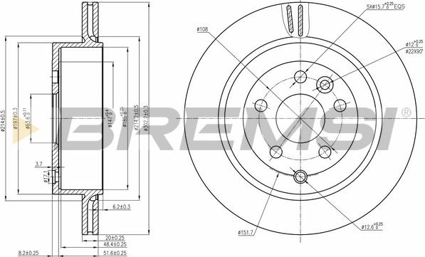 Bremsi CD7609V - Гальмівний диск autocars.com.ua