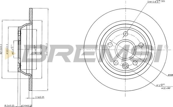 Bremsi CD7616S - Гальмівний диск autocars.com.ua