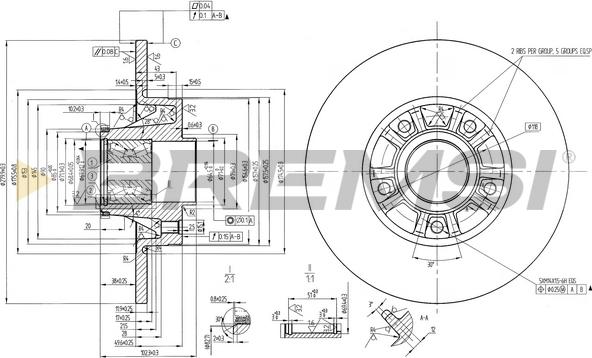 Bremsi CD7623S - Гальмівний диск autocars.com.ua