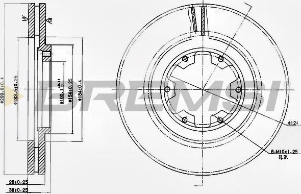 Bremsi CD7626V - Гальмівний диск autocars.com.ua