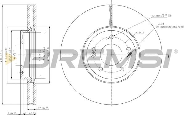 Bremsi CD7631V - Гальмівний диск autocars.com.ua