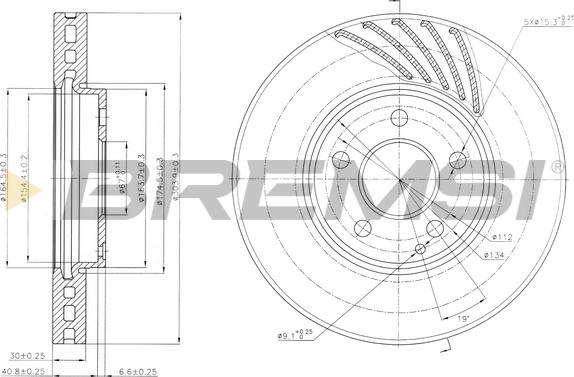 Bremsi CD7638V - Гальмівний диск autocars.com.ua