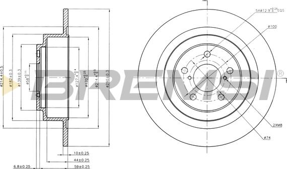 Bremsi CD7647S - Гальмівний диск autocars.com.ua