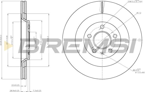 Bremsi CD7667V - Гальмівний диск autocars.com.ua