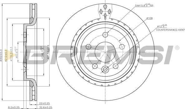 Bremsi CD7681V - Гальмівний диск autocars.com.ua