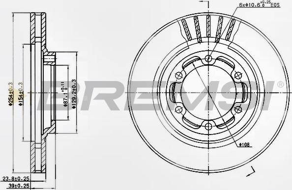 Bremsi CD7685V - Гальмівний диск autocars.com.ua