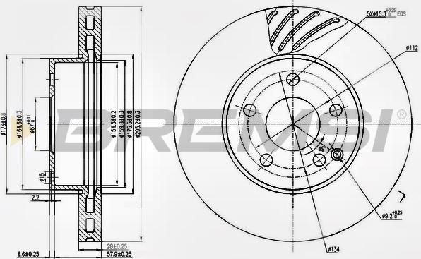 Bremsi CD7690V - Гальмівний диск autocars.com.ua