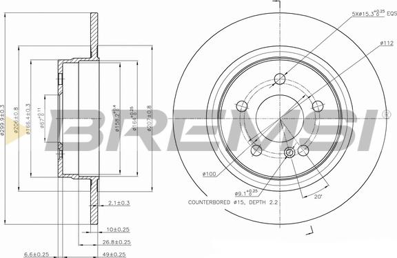 Bremsi CD7691S - Гальмівний диск autocars.com.ua