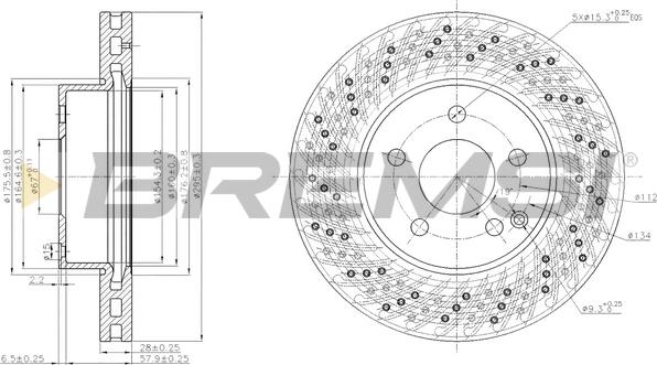 Bremsi CD7693V - Гальмівний диск autocars.com.ua