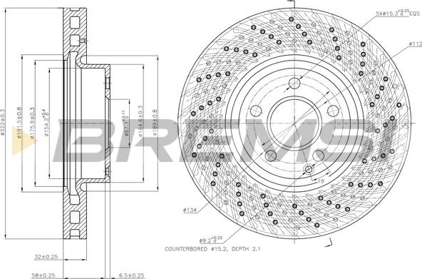 Bremsi CD7694V - Гальмівний диск autocars.com.ua