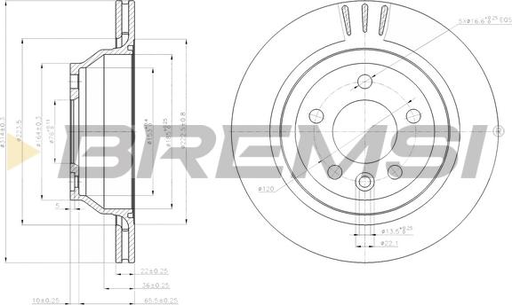 Bremsi CD7698V - Гальмівний диск autocars.com.ua