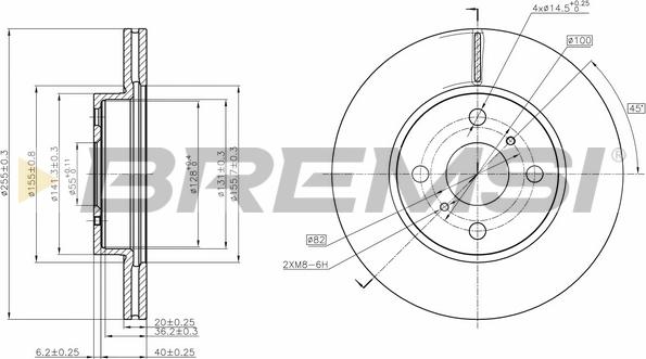 Bremsi CD7710V - Гальмівний диск autocars.com.ua