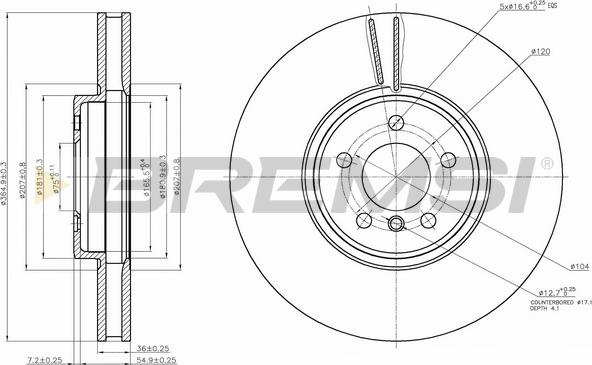 Bremsi CD7746V - Гальмівний диск autocars.com.ua