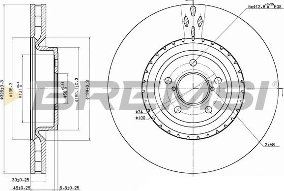 Bremsi CD7748V - Тормозной диск autodnr.net